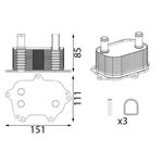 Mahle Oil Cooler (CLC430000S) Fits: Audi