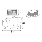 Mahle Oil Cooler (CLC432000S) Fits: Peugeot