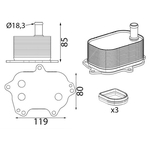 Mahle Oil Cooler (CLC438000S) Fits: Audi