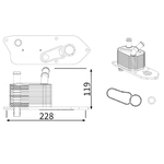 Mahle Oil Cooler (CLC469000S) Fits: Ford