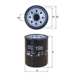 Mahle Oil Filter OC196 (Mitsubishi, Vauxhall)