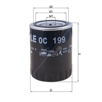 Mahle Oil Filter OC199 (Renault)