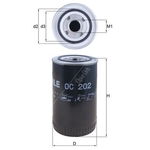 Mahle Oil Filter OC202 (Case)