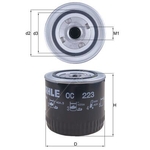 Mahle Oil Filter OC223 (Renault, Rover)
