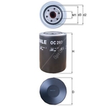 Mahle Oil Filter OC297 (Mitsubishi Shogun)