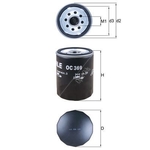 Mahle Oil Filter OC369 (Mitsubishi Colt 1.5Dci)