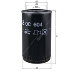 Mahle Oil Filter OC604 (Leyland-DAF 45, 55)