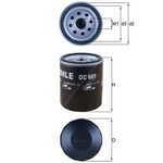 Mahle Oil Filter OC981 (Saab 9-3, 9-5)