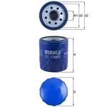 Mahle Oil Filter - Spin On - OC1268/8 - Fits Vauxhall