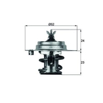 Mahle Thermostat Insert With Gasket (TX-7-88D-S)