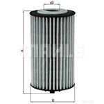 Oil Filter Element - MAHLE OX 978D- Car