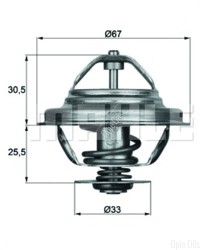 Thermostat Insert - MAHLE TX 27 80D