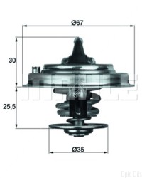 Thermostat Insert - MAHLE TX 30 71D