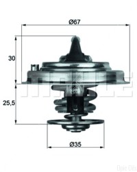 Thermostat Insert - MAHLE TX 30 80D