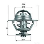 Thermostat Insert - MAHLE TX 93 74D