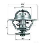 Thermostat Insert - MAHLE TX 93 79D