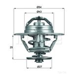 Thermostat Insert - MAHLE TX 93 83D