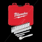 Milwaukee Ratchet & Socket - Metric - 1/4 Inch Drive 
