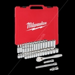 Milwaukee Ratchet & Socket - Metric & Imperial - 3/8 Inch Drive
