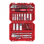 Milwaukee Ratchet, Spanner & Deep Socket - Metric - 1/4 Inch Drive