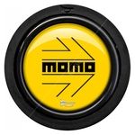 MOMO Arrow Gloss 2 Contact Yellow & Black Horn Push Button