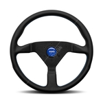 MOMO Montecarlo Steering Wheel - Black & Blue 350mm