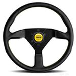 MOMO Montecarlo Steering Wheel - Black & Yellow 350mm
