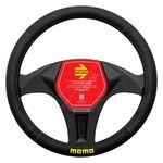 MOMO Easy Universal Soft Touch Black Steering Wheel Cover 