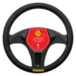 MOMO Easy Universal Soft Touch Black With Red Stitching Steering Wheel Cover 