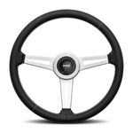 MOMO 360mm Handmade Retro Street Steering Wheel - Black Leather (M11102976111R)