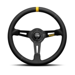 MOMO Mod. 08 330mm Black Spoke / Black Leather Track Steering Wheel