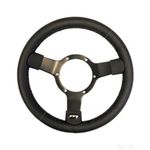 Mountney Traditional 12 Inch Leather Steering Wheel - Black Centre (23SBLB)
