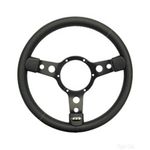 Mountney Traditional 14 Inch Vinyl Steering Wheel - Black Centre (43SBVB)