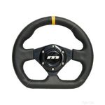 250mm Leather Steering Wheel - Flat Bottomed - M Range M25X3113B - Mountney