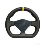 Mountney M Range 250mm Flat Bottomed Sports Steering Wheel - Black Centre (M25X3113B/S)