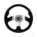 300mm Leather Steering Wheel - Silver Centre - M Range M30M311S - Mountney