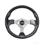 320mm Carbon Style Steering Wheel - Silver Centre - M Range M32X3VV4S - Mountney