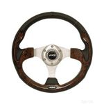 Wood Style Steering Wheel 320mm (12.6 Inch) - Silver Centre - M Range M32X3VV9S - Mountney