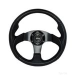 340mm Leather Steering Wheel - Black Centre - M Range M34M311B - Mountney