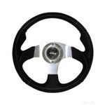 Mountney M Range 340mm Leather Moulded Steering Wheel - Black Centre (M34M3PB)