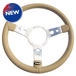 Mountney Traditional 13 Inch Vinyl Steering Wheel - Polished Centre  (33SPVBEI)