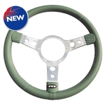 Mountney Traditional 13 Inch Vinyl Steering Wheel - Polished Centre (33SPVN)