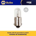 NAPA Auxiliary Miniature Bulb T4W 12V 4W BA9s (NBU1233)