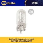 NAPA Auxiliary Capless Miniature Bulb W5W 12V 5W W2.1x9.5d (NBU1501)
