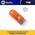 NAPA Auxiliary Capless Amber Miniature Bulb WY5W 12V 5W W2.1x9.5d (NBU1501A)
