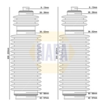 NAPA Steering Rack Boot Kit - Front Axle (NCB3003) 