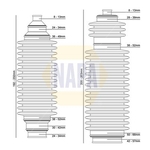 NAPA Steering Rack Boot Kit - Front Axle (NCB3004) 