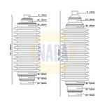 NAPA Steering Rack Boot Kit - Front Axle (NCB3005) 