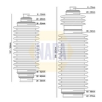 NAPA Steering Rack Boot Kit - Front Axle (NCB3006) 