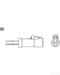 NTK Lambda Sensor / O2 Sensor (NGK 1766) - OZA488-SZ1